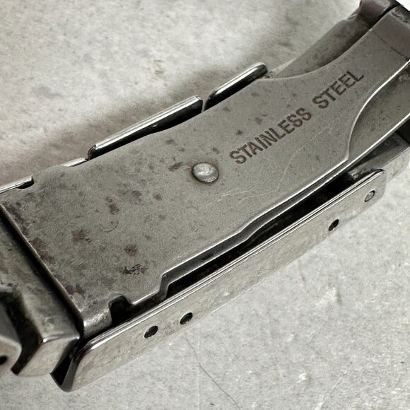 Fossil Watch Womens 25mm Pave Bezel Date Silver Tone 6" Quartz New Battery - Picture 10 of 12